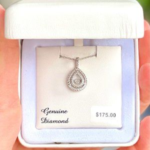 Dancing Stone Diamond Pendant Necklace